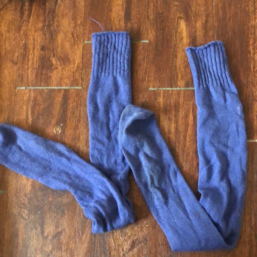 Handmade thigh high wool socks